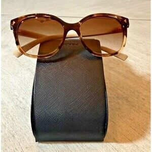 Prada PR 22ZS 07R-0A6 Caramel Tortoise Brown Gradient 53mm Woman's Sunglasses
